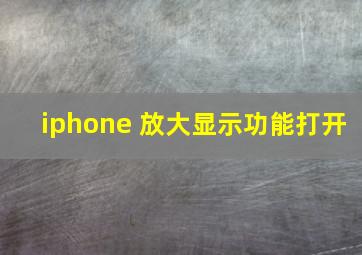 iphone 放大显示功能打开